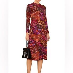 Farm Rio Leopard & Hearts Print Jersey Dress Size XL